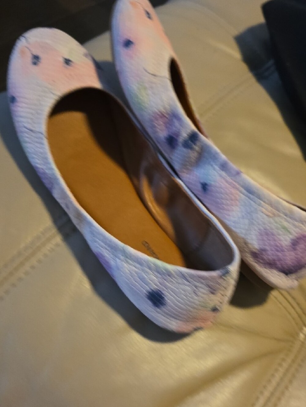 Lucky Brand Women's Pastel Floral Ballet Flats - Pink - Picture 7 of 8